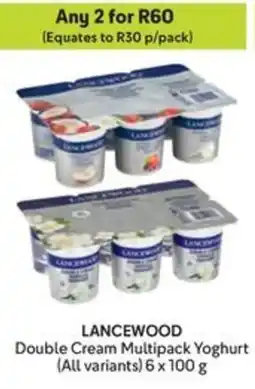 Makro LANCEWOOD Double Cream Multipack Yoghurt offer