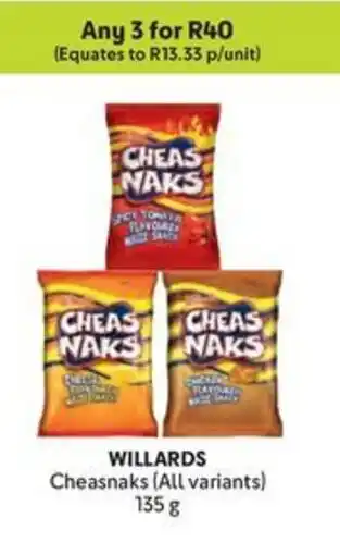 Makro WILLARDS Cheasnaks offer