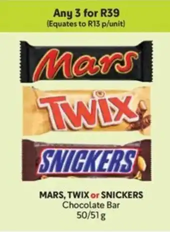 Makro MARS, TWIX or SNICKERS Chocolate Bar offer