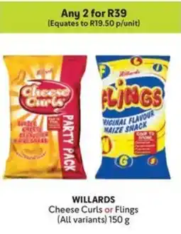 Makro WILLARDS Cheese Curls or Flings offer