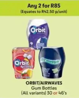 Makro ORBIT/ AIRWAVES Gum Bottles offer