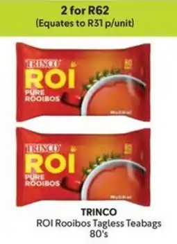 Makro TRINCO ROI Rooibos Tagless Teabags offer