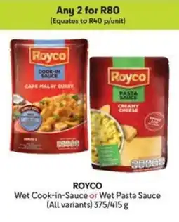 Makro ROYCO Wet Cook-in-Sauce or Wet Pasta Sauce offer