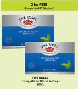 Makro FIVE ROSES Strong African Blend Teabags offer