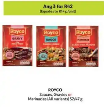 Makro ROYCO Sauces, Gravies or Marinades offer
