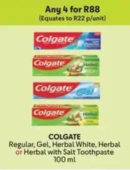 Makro COLGATE Regular, Gel, Herbal White, Herbal or Herbal with Salt Toothpaste offer