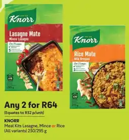 Makro KNORR Meal Kits Lasagne, Mince or Rice offer