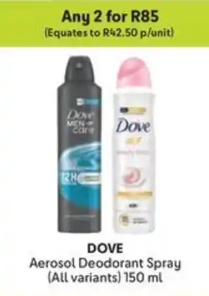Makro DOVE Aerosol Deodorant Spray offer