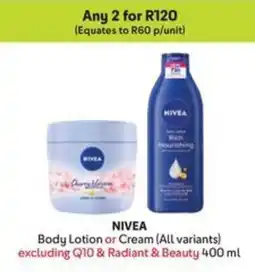 Makro NIVEA Body Lotion or Cream offer