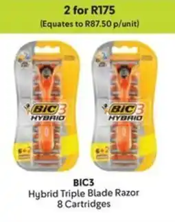 Makro BIC3 Hybrid Triple Blade Razor 8 Cartridges offer
