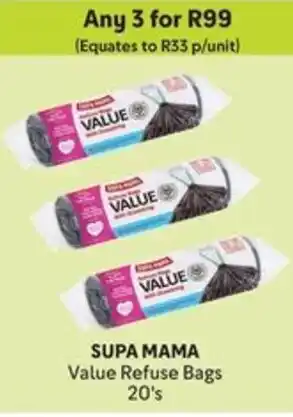 Makro SUPA MAMA Value Refuse Bags offer