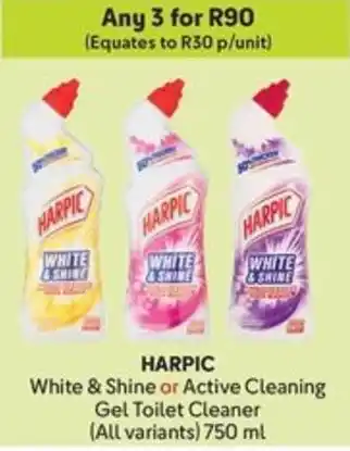 Makro HARPIC White & Shine or Active Cleaning Gel Toilet Cleaner offer