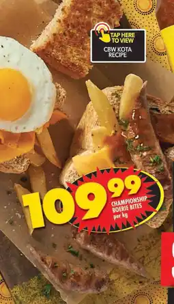 Shoprite Championship boerie bites offer