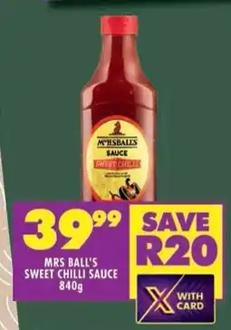 Shoprite Mrs ball's sweet chilli sauce offer