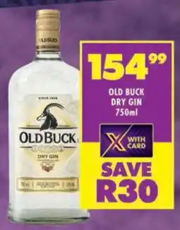 Shoprite Old buck dry gin offer