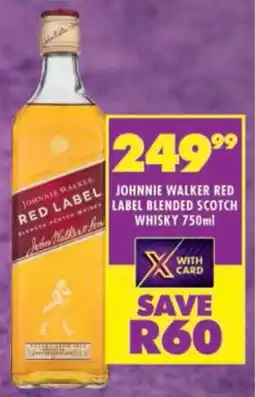 Shoprite Johnnie walker label blended scotch whisky offer