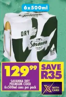 Shoprite Savanna dry premium cider offer