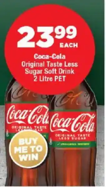 OK Foods Coca-Cola Original Taste Less Sugar Soft Drink offer