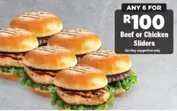 OK Foods Beef or Chicken Sliders offer