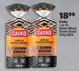 OK Foods Sasko Low GI Whole Wheat Brown Bread offer