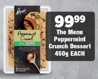 OK Foods The Menu Peppermint Crunch Dessert offer