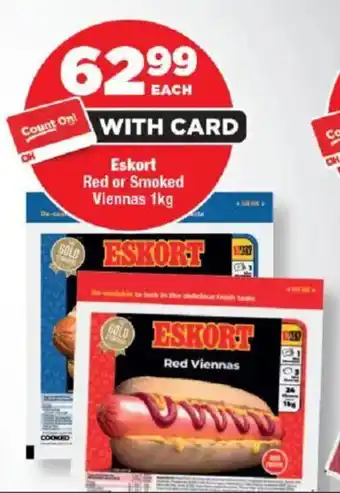 OK Foods Eskort Red or Smoked Viennas offer