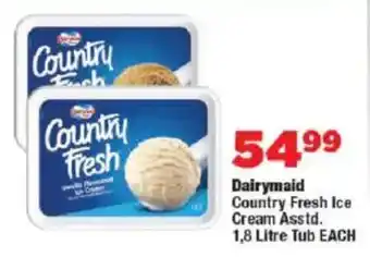 OK Foods Dairymaid Country Fresh Ice Cream Asstd. Tub offer