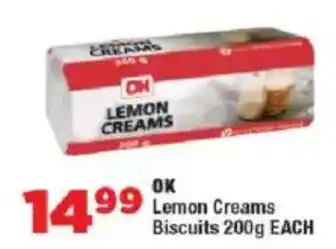 OK Foods OK Lemon Creams Biscuits offer