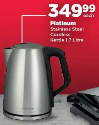 OK Foods Platinum Stainless Steel Cordless Kettle offer