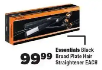 OK Foods Essentials Black Broad Plate Hair Straightener offer