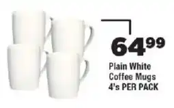 OK Foods Plain White Coffee Mugs offer