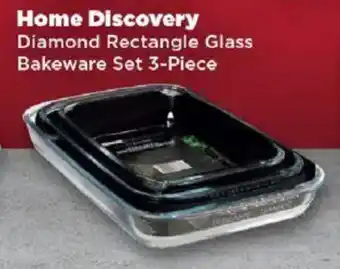 OK Foods Home Discovery Diamond Rectangle Glass Bakeware Set offer