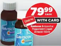 OK Foods Gaviscon Aniseed or Peppermint Liquid Antacid offer