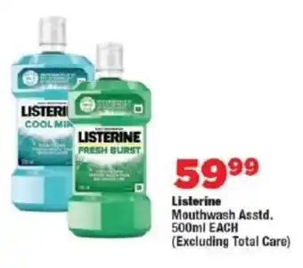 OK Foods Listerine Mouthwash Asstd. offer