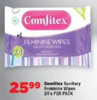 OK Foods Comfitex Sanitary Feminine Wipes offer