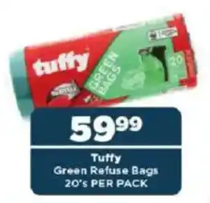 OK Foods Tuffy Green Refuse Bags offer