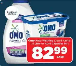OK Foods Omo Auto Washing Liquid Asstd. or Auto Capsules offer