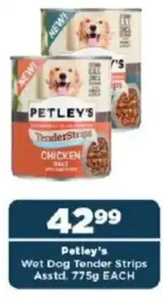OK Foods Petley's Wet Dog Tender Strips Asstd. offer