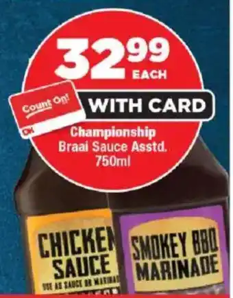 OK Foods Championship Braai Sauce Asstd. offer