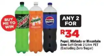 OK Foods Pepsi, Mirinda or Mountain Dew Soft Drink offer