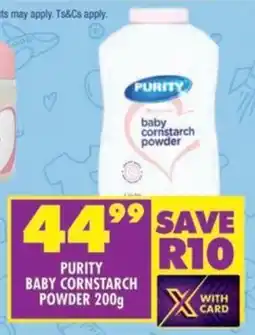 Shoprite Purity baby cornstarch powder offer