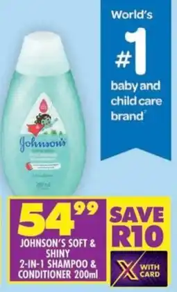 Shoprite Johnson's soft & shiny 2-in-1 shampoo & conditioner offer