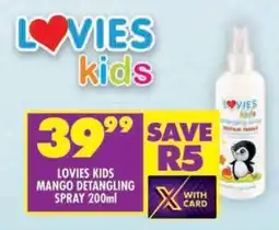 Shoprite Lovies kids mango detangling spray offer