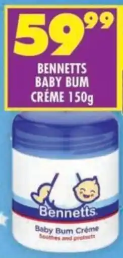 Shoprite Bennetts baby bum créme offer