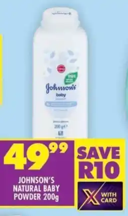 Shoprite Johnson's natural baby powder offer