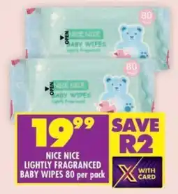 Shoprite Nice nice lightly fragranced baby wipes offer