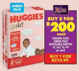 Shoprite Huggies gold jumbo pack disposable nappies offer