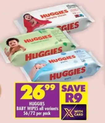 Shoprite Huggies baby wipes all variants offer