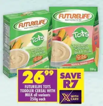 Shoprite Futurelife tots toddler cereal with milk offer
