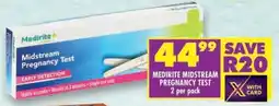 Shoprite Medirite midstream pregnancy test offer